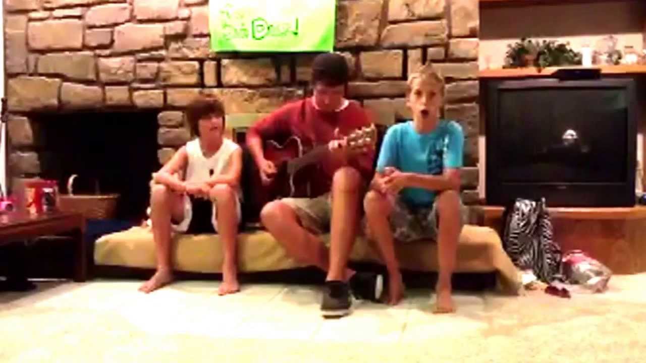 Colton, Dawson, & Jordan performing for the family on vacation.  July 2012