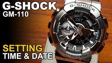 Gshock GM-110 - Setting Time and Date tutorial