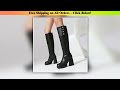 New Black White 9.5cm High-heel Knee High Boots - Clean Outfit Idea | Smart Choice | Smart Choice