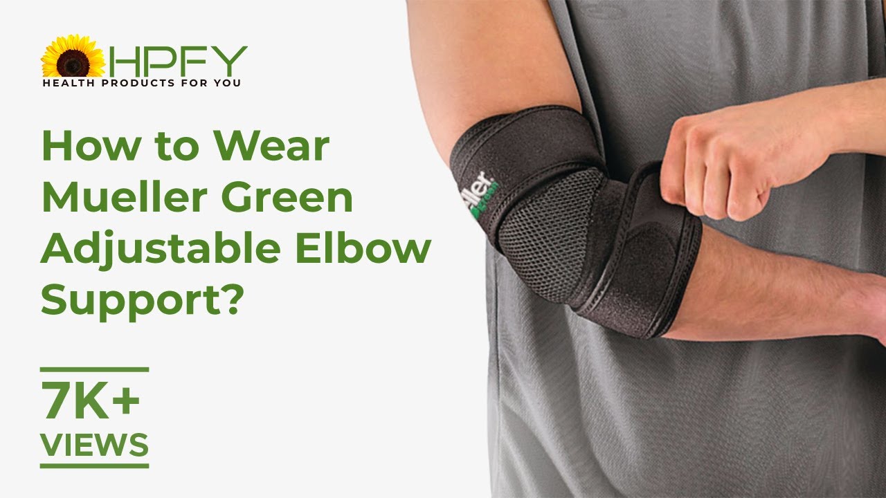 How to wear Mueller Green Adjustable Elbow Support? 