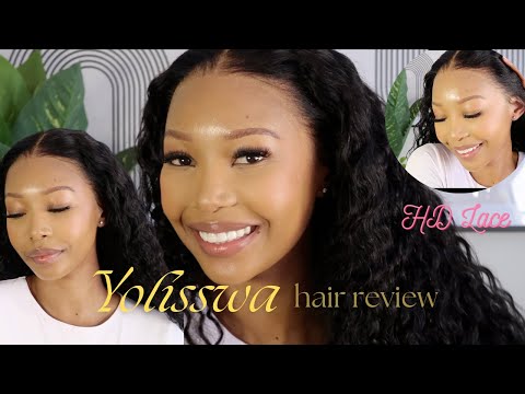 I am obsessed with this water wave wig!! Quick & easy pre plucked frontal wig install | Yolissa Hair