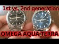 Omega aqua terra watch comparison  review 1st gen vs 2nd gen 392mm vs 415mm size