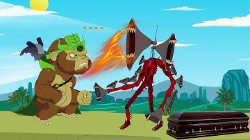 EVOLUTION OF GODZILLA vs Evolution of White Godzilla ATOMIC BREATH  ANIMATION - Coffin Dance Meme