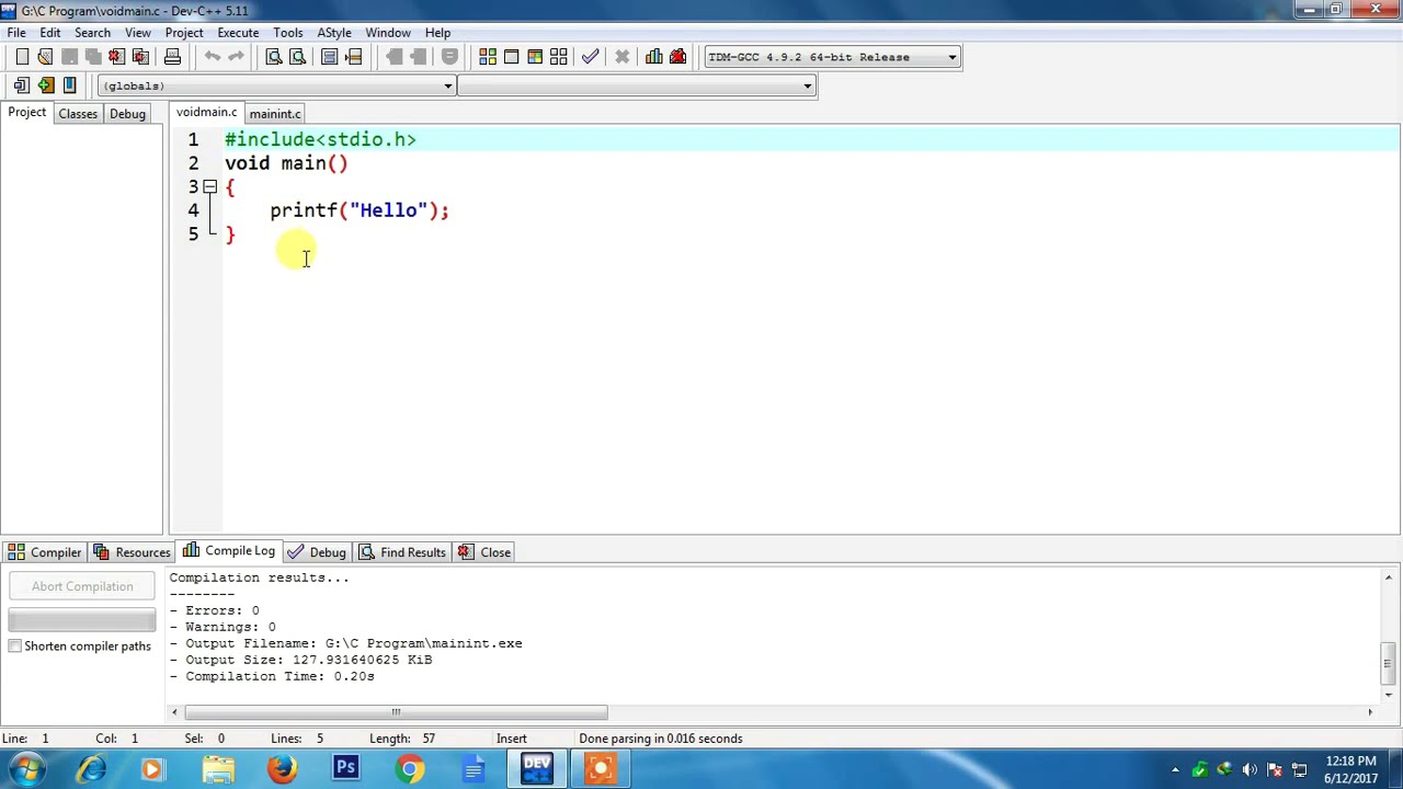 int main คือ  2022 Update  What is the difference between int main( ) and void main( ) in c programming ?