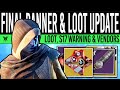 Destiny 2: GAME UPDATES &amp; FINAL BANNER! Season WARNING, New Exotics, Eververse, Loot Fixes (10 May)