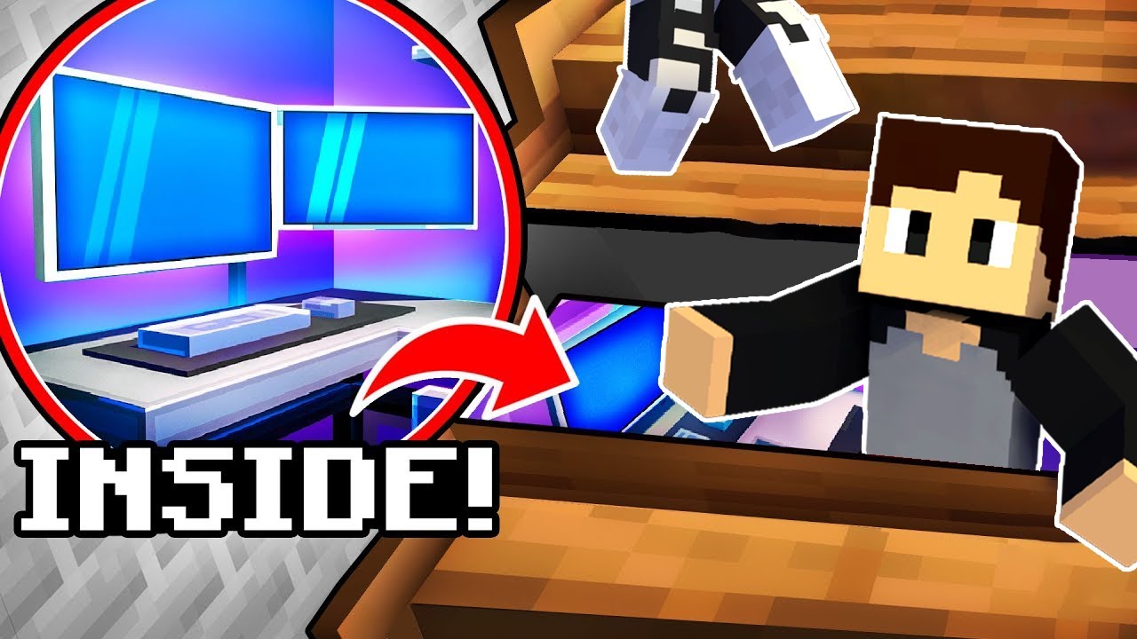 I Built A Secret Gaming Room To Hide From My Brother in Minecraft!!