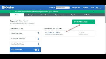 How to broadcast email using Aweber