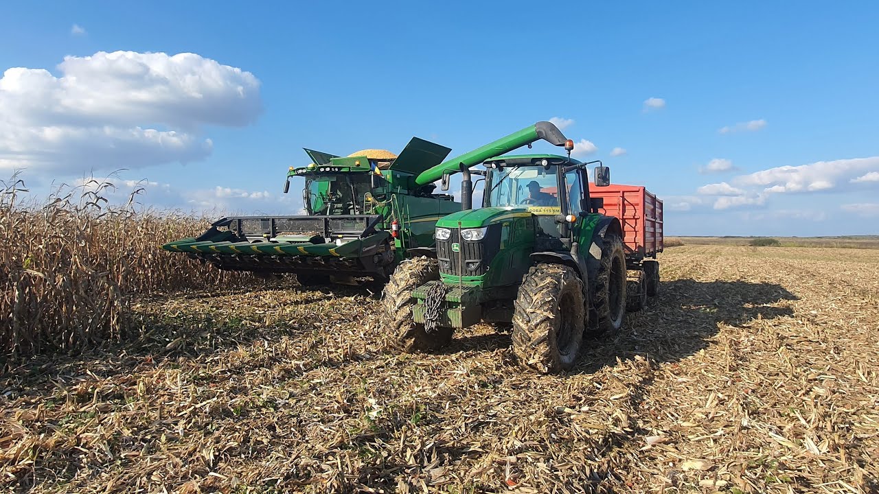 Prima zi la recoltat de porumb 2020 +JohnDeere S760i