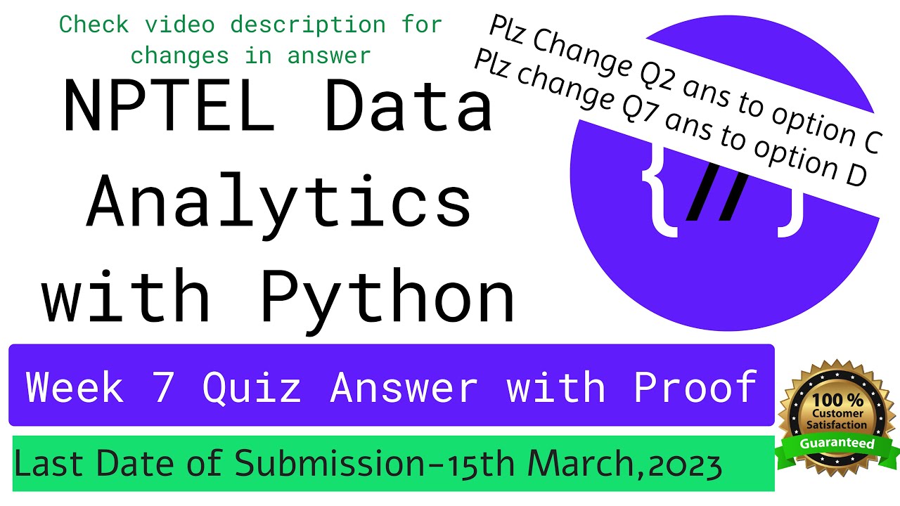 data analytics with python nptel assignment 7 solutions 2023