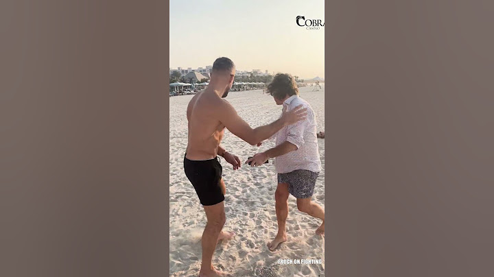 Carl Froch and Gareth A Davies play fighting in Dubai