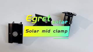 Aluminum Black Solar Rapid Mid Clamp For Solar Panel Mounting System
