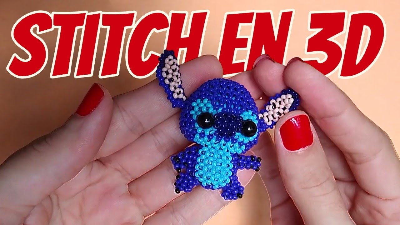 CUERPO de STITCH.  Animalitos en mostacilla.
