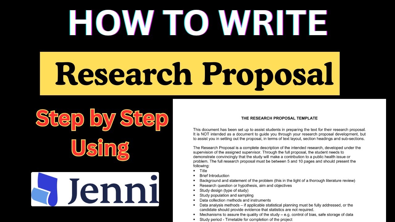 How to Write a Full Research Proposal from Topic to Methodology Using ...