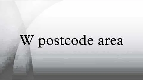 W postcode area