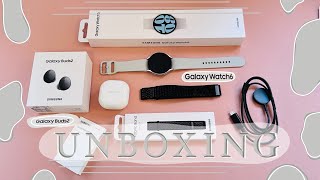 Unboxing Galaxy Watch 6, Galaxy Buds 2 (First Impressions) #asmr #firstimpressions #galaxywatch