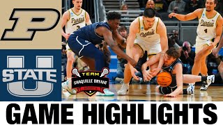 #1 Purdue vs Utah State Highlights | 2024 NCAA Men's Basketball Championship | College Basketball