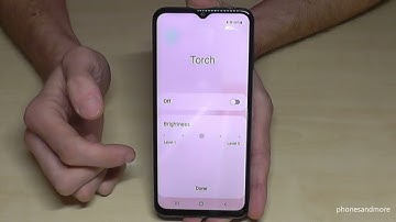 Samsung Galaxy A13 (5G): How to on and off the flashlight/torch?