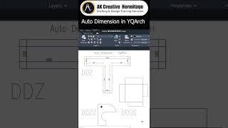 YQARCH - Auto Dimension in AUTOCAD #reels #shorts