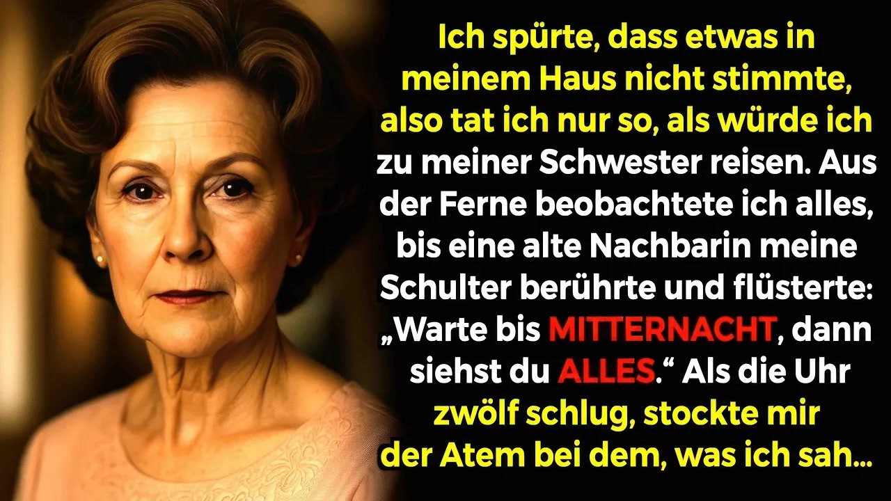 Ich täuschte eine Reise vor, um meine Schwester zu besuchen – aber in Wahrheit versteckte ich mich im Haus meines Nachbarn und beobachtete mein eigenes Zuhause. In der ersten Nacht sah ich, wie...