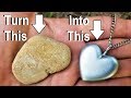 I make a heart pendant from a ROCK! (tutorial)  also sneak peek and I show you my pet dinosaur