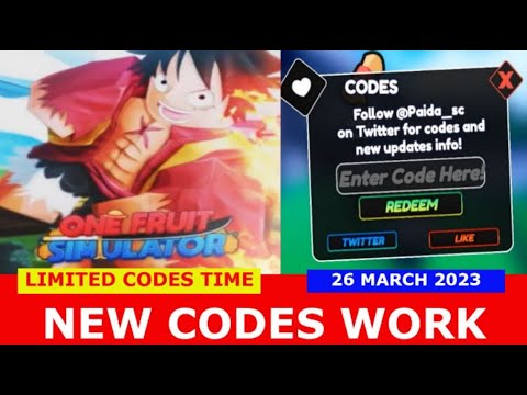 NEW* ALL WORKING ONE FRUIT SIMULATOR CODES 2023 - ONE FRUIT SIMULATOR 