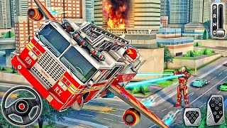 Real Flying Firefighter Truck Driving Simulator 2020 - Fireman's Daily Job - Best Android GamePlay screenshot 4