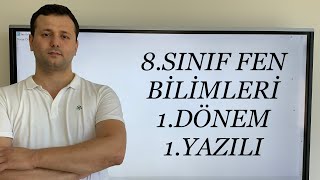 8. Sınıf Fen Bilimleri 1. Dönem 1. Yazılı #kadirhoca (4K)