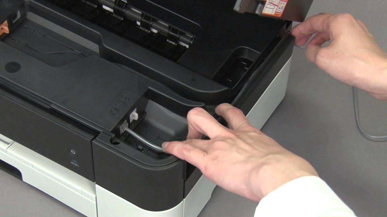 Connect telephone line and power cords [Brother Global Support] YouTube