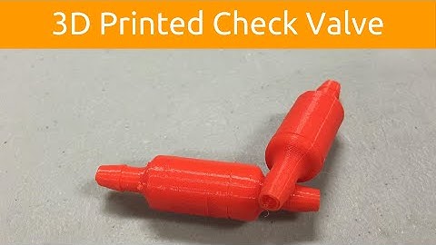 3D Printed Check Valve