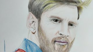 رسم ليونيل ميسي بورتريه Draw Lionel Messi Portrait