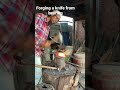 HOW TO FORGE A BOWIE KNIFE FROM BEARING