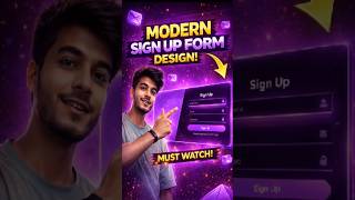 #video Modern Neon Sign Up Form Design | HTML CSS UI🔥#shorts #frontend #webdevelopment #coding#html