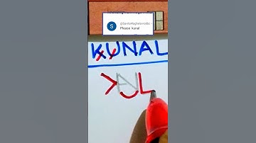 KUNAL  Name Logo Design #art #design #drawing #shorts