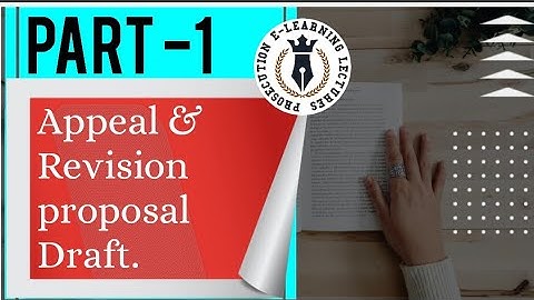 APPEAL PROPOSAL ( PART - 1 )