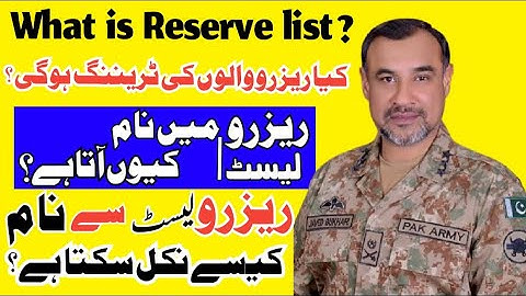 What is Reserve List ریزرو لیسٹ میں نام کیوں آتا ہے // video by info point