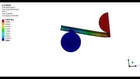 LS_DYNA Analysis : Flexural Three-Point Test (Three-Point Bending Test)