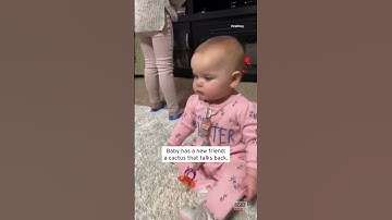 Baby Talks to Cactus, Cactus Talks Back #Shorts