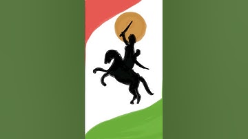 How to draw Jhansi Rani Laxmibai - Indian freedom fighter #art #shorts #independenceday