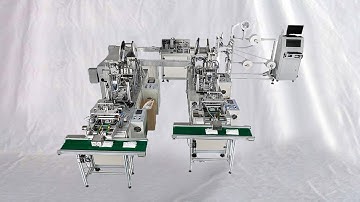 Inner earloop face mask making machine with boxing packaging line macchine per maschere per il viso