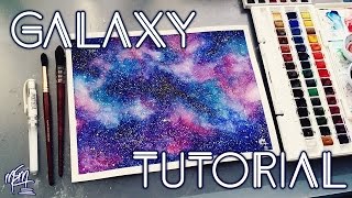 galaxy tutorial watercolor watercolour painting paint diy drawing studioofmm tutorials acrylic easy paintings space watercolors background drawings step pencils galaxies