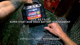 DIY Super Start AGM 55003 Battery Replacement Automobile Battery Jump Starter