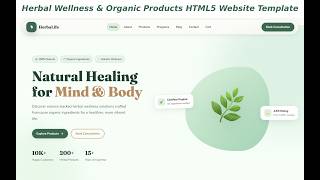 Herbal Wellness &amp; Organic Products HTML5 Template