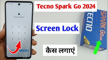 tecno Spark go 2024 me screen lock Kaise lagaye / how to set screen lock in tecno spark go 2024