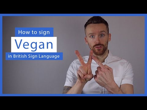 How to Sign Vegan in BSL