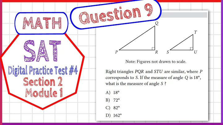 Question 9 in SAT Digital Practice Test #4, MATH Section 2 Module 1