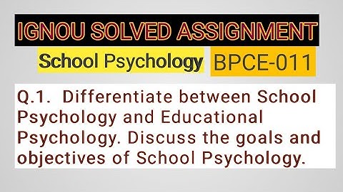 IGNOU SOLVED ASSIGNMENT BPCE-011 Q.1.