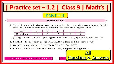Practice set 1.2  class 9 maths Part 2 Basic Concepts in Geometry std 9 math