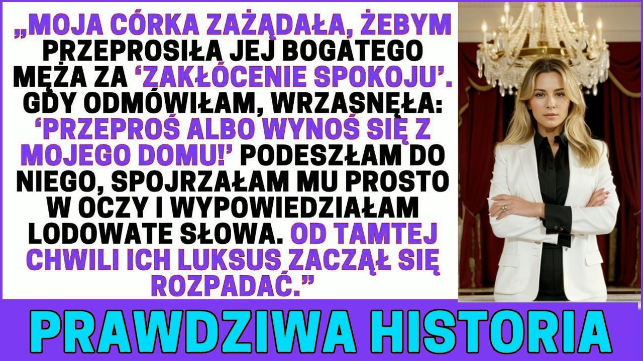 Zimowy wieczór, elegancka willa zięcia i nagle on wskazuje palcem dywan przed swoim fotelem: „Jeśli pani naprawdę chce przeprosić, może pani to zrobić właściwie. Na kolanach”. Stałam naprzeciwko...