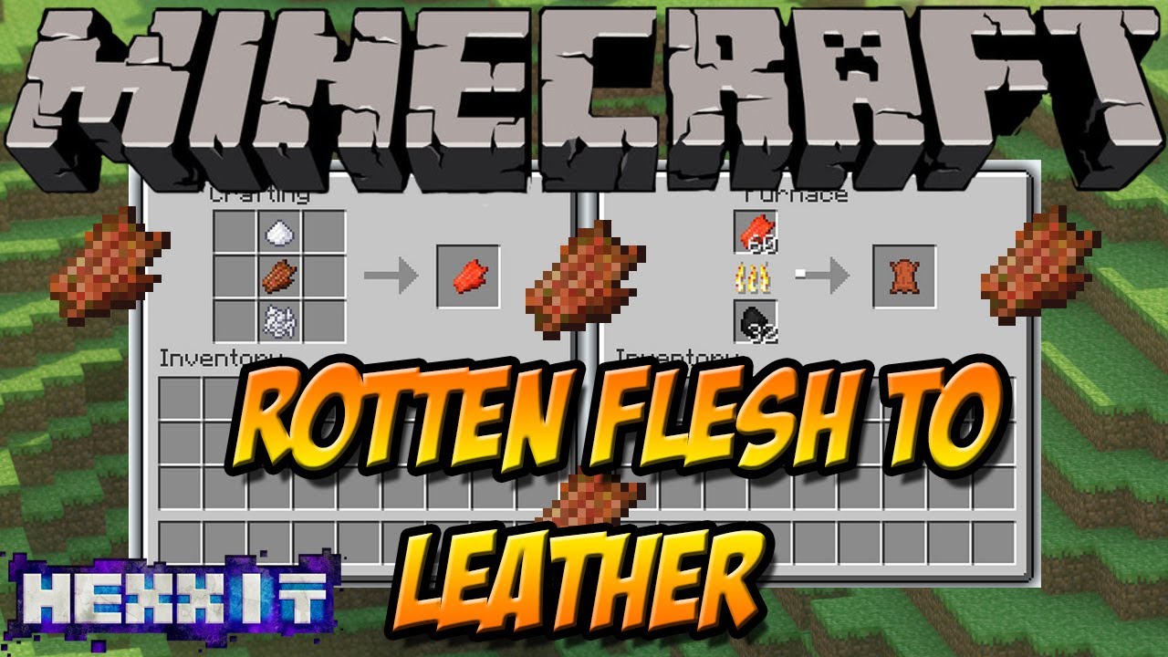 ZOMBIEFLEISCH ZU LEDER | Rotten Flesh to Leather Mod | Minecraft Hexxit