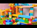 Satisfying Building Block Coaster Marbles Run Race ASMR - Exploring Space Time With Beautiful Sound